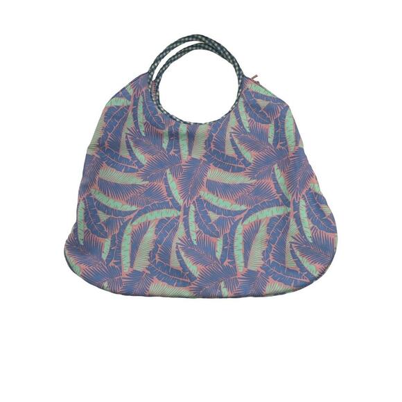 Vineyard Vines Martha's Vineyard Island Palm Tree Print Hibiscus Tote Bag NEW - Picture 2 of 10